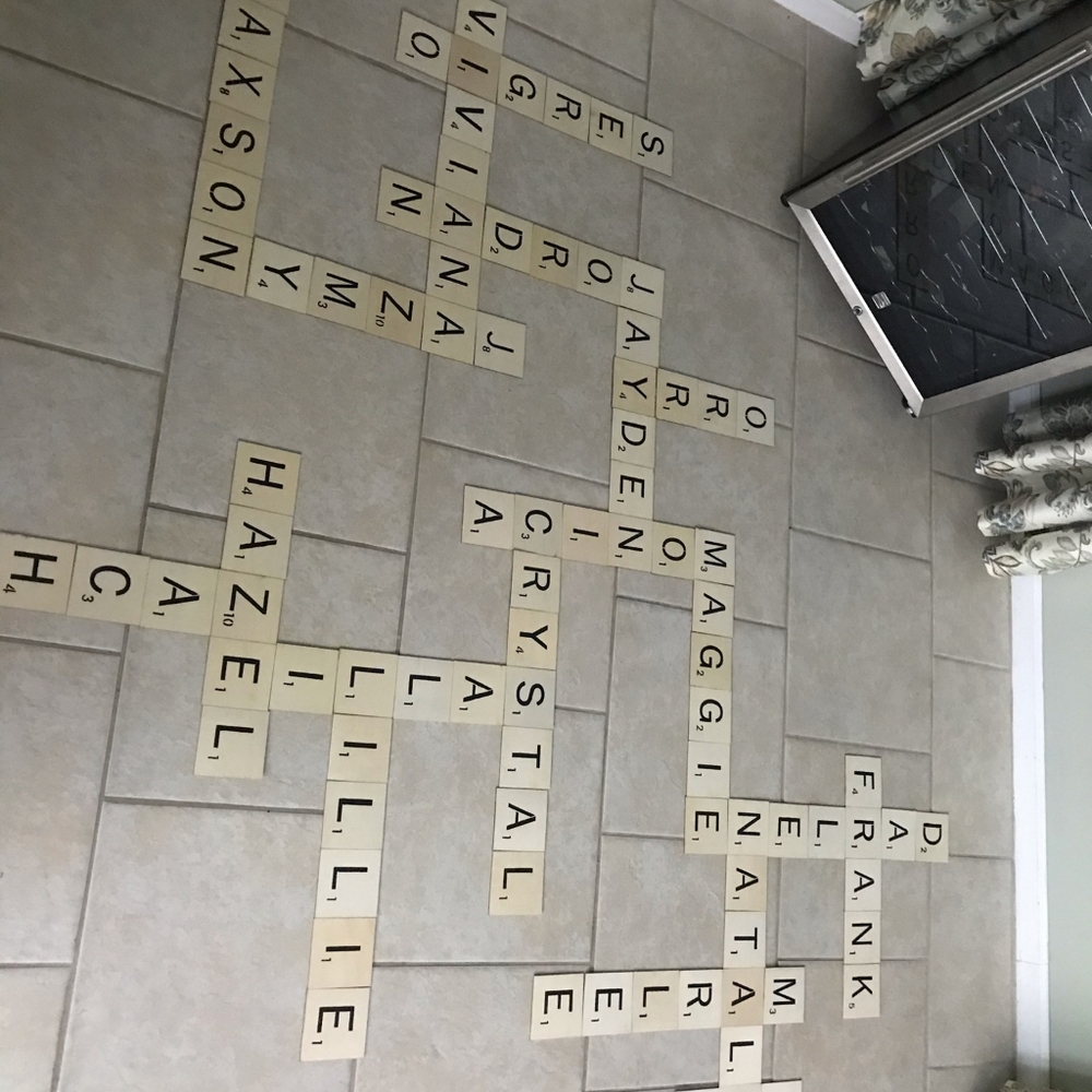 Scrabble tiles